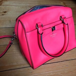 Bright Pink Kate Spade Handbag with Bow
